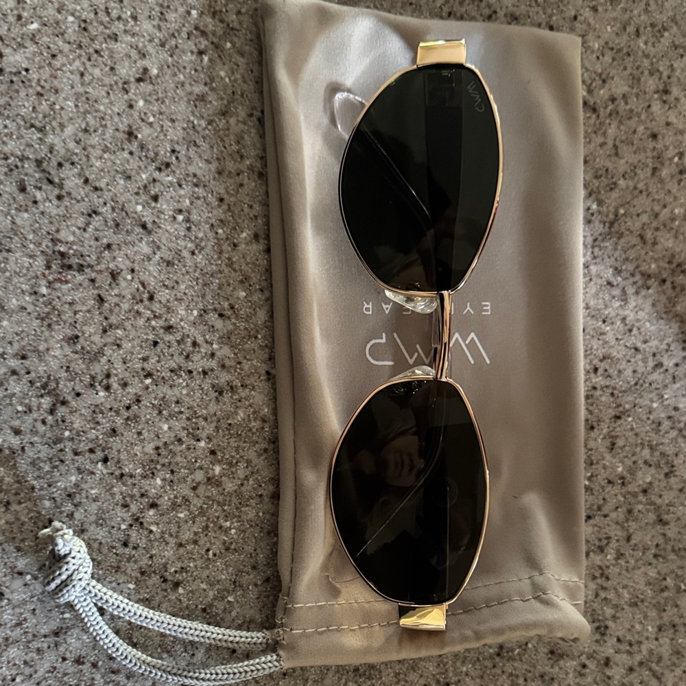 CWM Eyewear Black and Gold Sunglasses